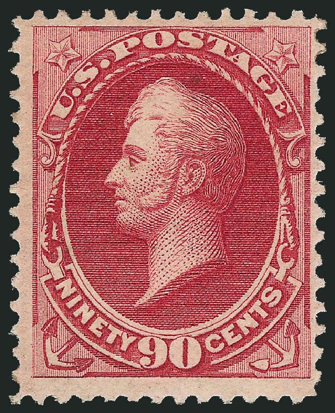 Values of US Stamp Scott Catalog # 155 - 1870 90c Perry Without Grill. Robert Siegel Auction Galleries, Dec 2014, Sale 1090, Lot 1322