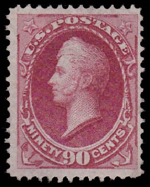 Price of US Stamps Scott Cat. # 155 - 90c 1870 Perry Without Grill. Daniel Kelleher Auctions, Jan 2015, Sale 663, Lot 1393