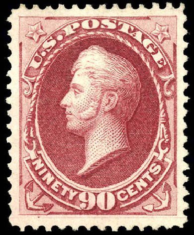 US Stamp Price Scott Catalogue # 155: 1870 90c Perry Without Grill. Matthew Bennett International, Dec 2008, Sale 330, Lot 1646