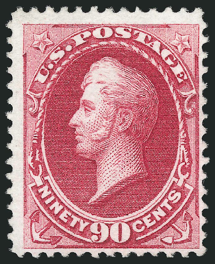 US Stamp Value Scott Catalog #155 - 90c 1870 Perry Without Grill. Robert Siegel Auction Galleries, Oct 2011, Sale 1013, Lot 276