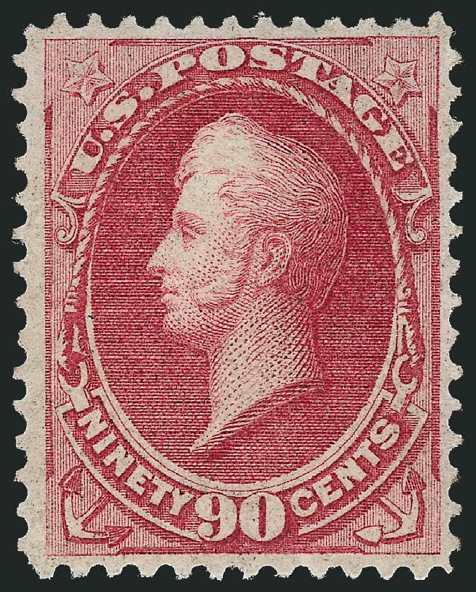 Price of US Stamp Scott Catalog 155: 1870 90c Perry Without Grill. Robert Siegel Auction Galleries, Nov 2013, Sale 1057, Lot 736