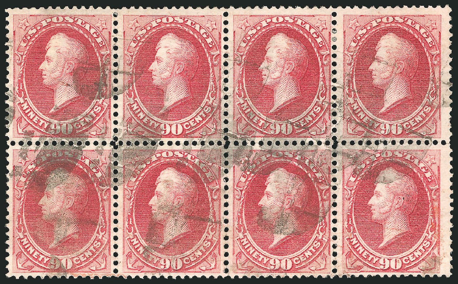 Price of US Stamp Scott Cat. #155 - 90c 1870 Perry Without Grill. Robert Siegel Auction Galleries, Nov 2014, Sale 1084, Lot 3416