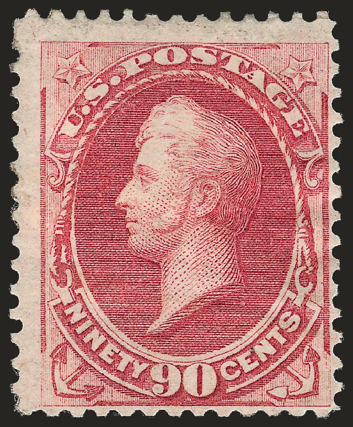 Cost of US Stamp Scott Catalog 155: 90c 1870 Perry Without Grill. Robert Siegel Auction Galleries, Dec 2009, Sale 982, Lot 5456