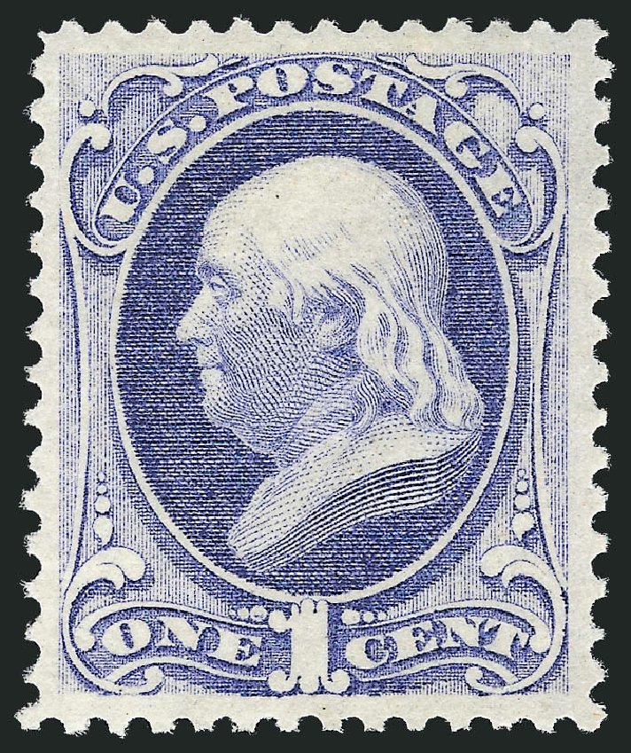 Cost of US Stamps Scott Cat. 156: 1c 1873 Franklin Continental. Robert Siegel Auction Galleries, Oct 2011, Sale 1013, Lot 277