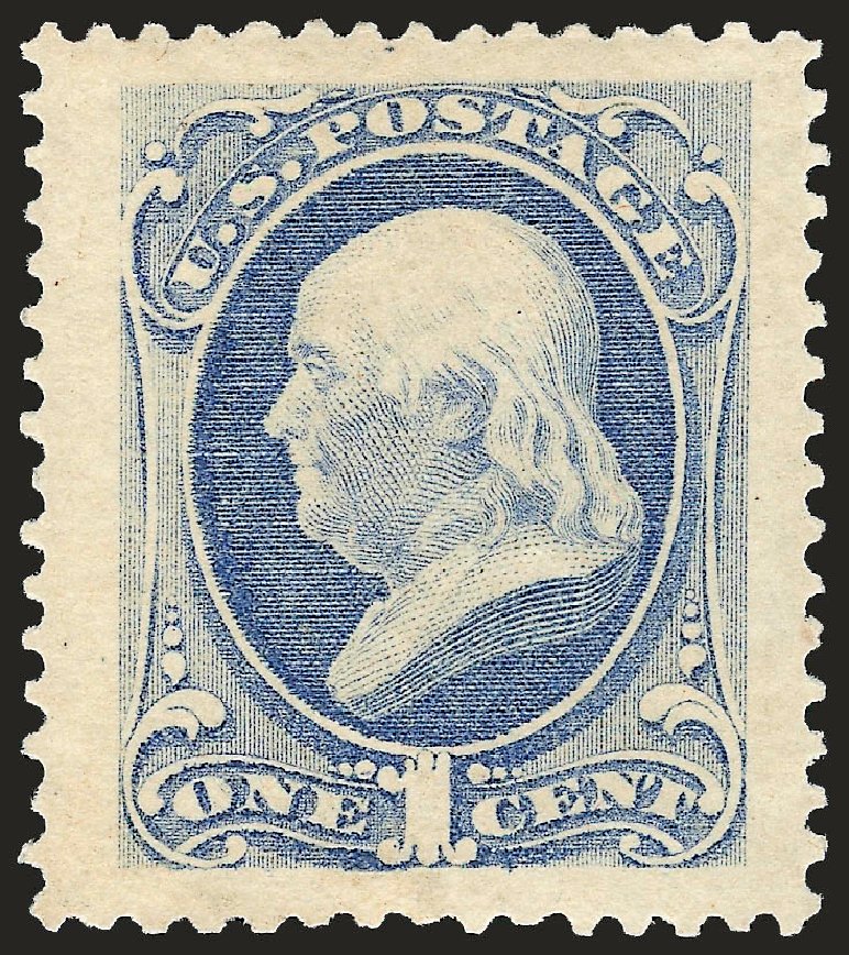 US Stamps Price Scott Catalogue #156: 1c 1873 Franklin Continental. Robert Siegel Auction Galleries, Dec 2009, Sale 982, Lot 5458