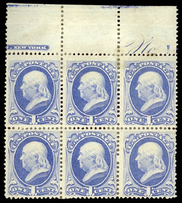 Prices of US Stamps Scott Catalogue #156: 1873 1c Franklin Continental. Daniel Kelleher Auctions, Dec 2013, Sale 640, Lot 159