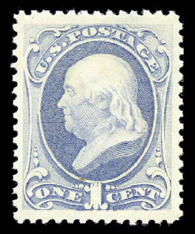 Cost of US Stamp Scott Catalog # 156: 1c 1873 Franklin Continental. Matthew Bennett International, Sep 2010, Sale 331, Lot 520
