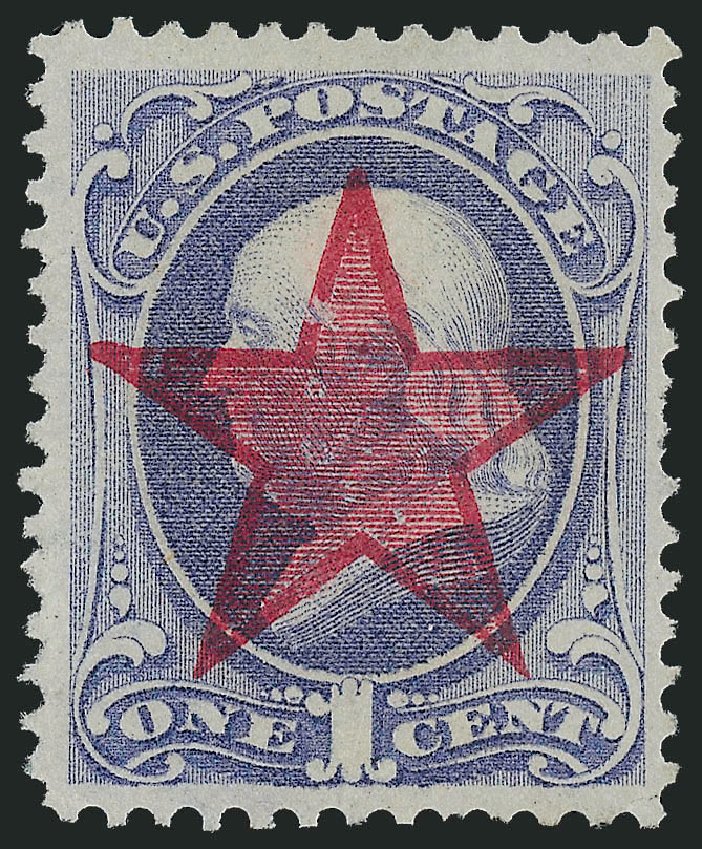 Costs of US Stamps Scott Catalogue # 156 - 1c 1873 Franklin Continental. Robert Siegel Auction Galleries, Dec 2013, Sale 1062, Lot 380