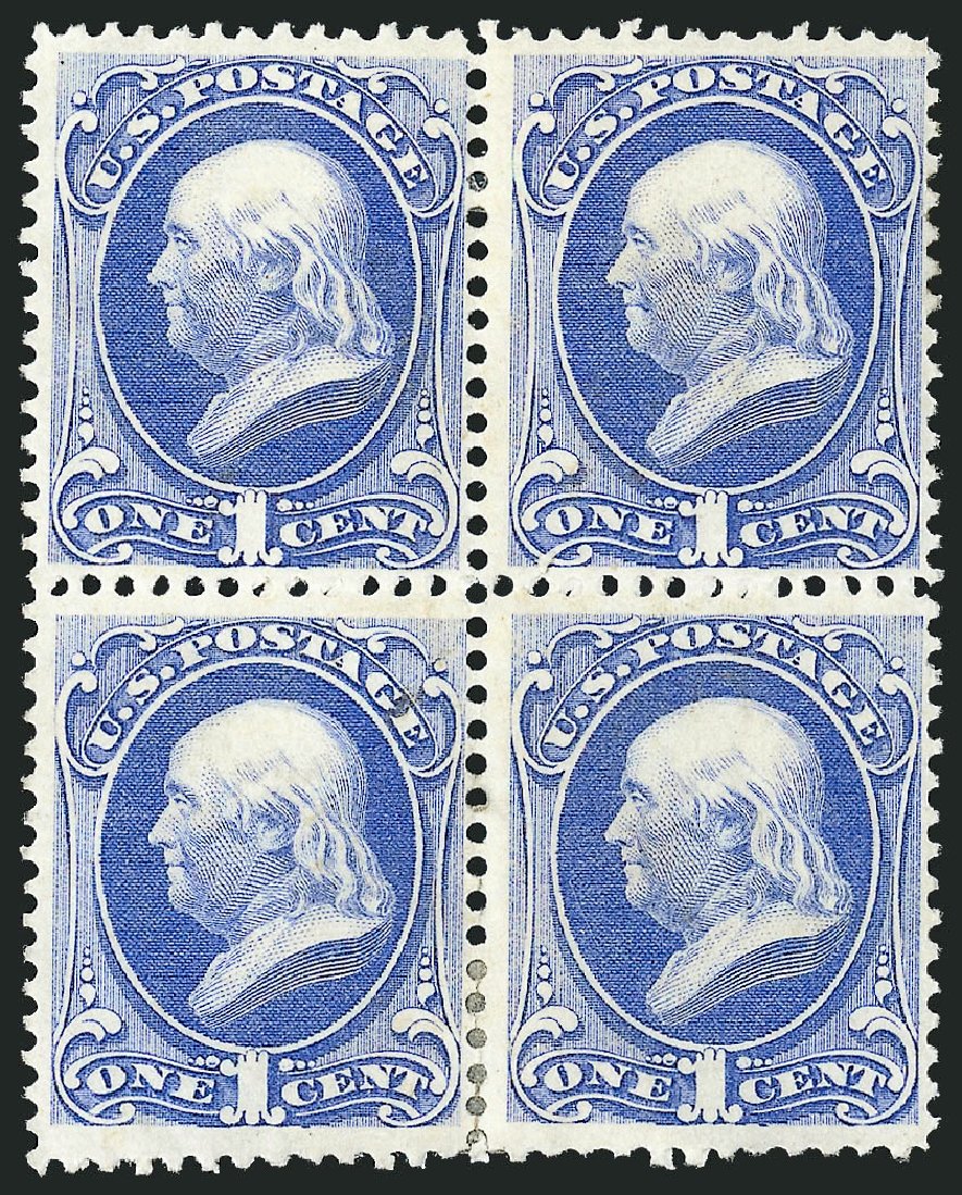 US Stamps Price Scott Catalog #156 - 1c 1873 Franklin Continental. Robert Siegel Auction Galleries, Mar 2012, Sale 1021, Lot 371