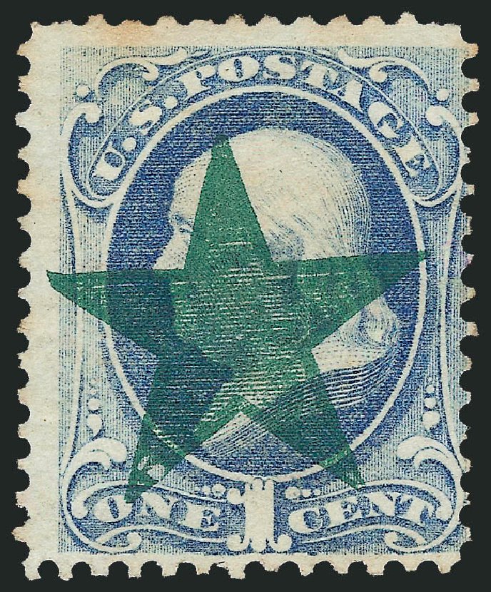 Cost of US Stamps Scott Cat. #156 - 1873 1c Franklin Continental. Robert Siegel Auction Galleries, Dec 2013, Sale 1062, Lot 381