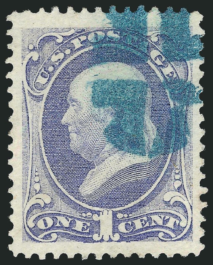 Values of US Stamps Scott Catalog 156: 1873 1c Franklin Continental. Robert Siegel Auction Galleries, Sep 2012, Sale 1027, Lot 65