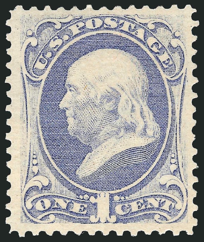 Price of US Stamps Scott Catalogue 156: 1c 1873 Franklin Continental. Robert Siegel Auction Galleries, Jun 2009, Sale 975, Lot 1405