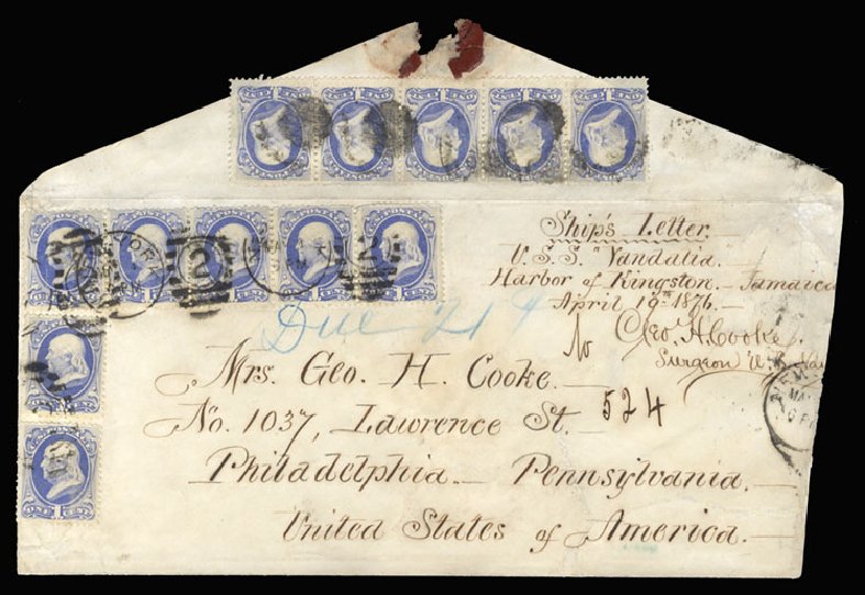 US Stamp Price Scott Catalog 156: 1c 1873 Franklin Continental. Cherrystone Auctions, Sep 2013, Sale 201309, Lot 12