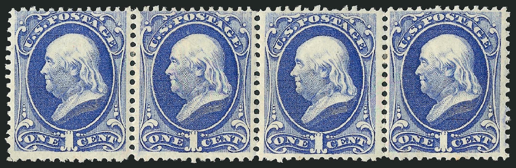US Stamps Price Scott Catalogue #156: 1c 1873 Franklin Continental. Robert Siegel Auction Galleries, Mar 2012, Sale 1021, Lot 372