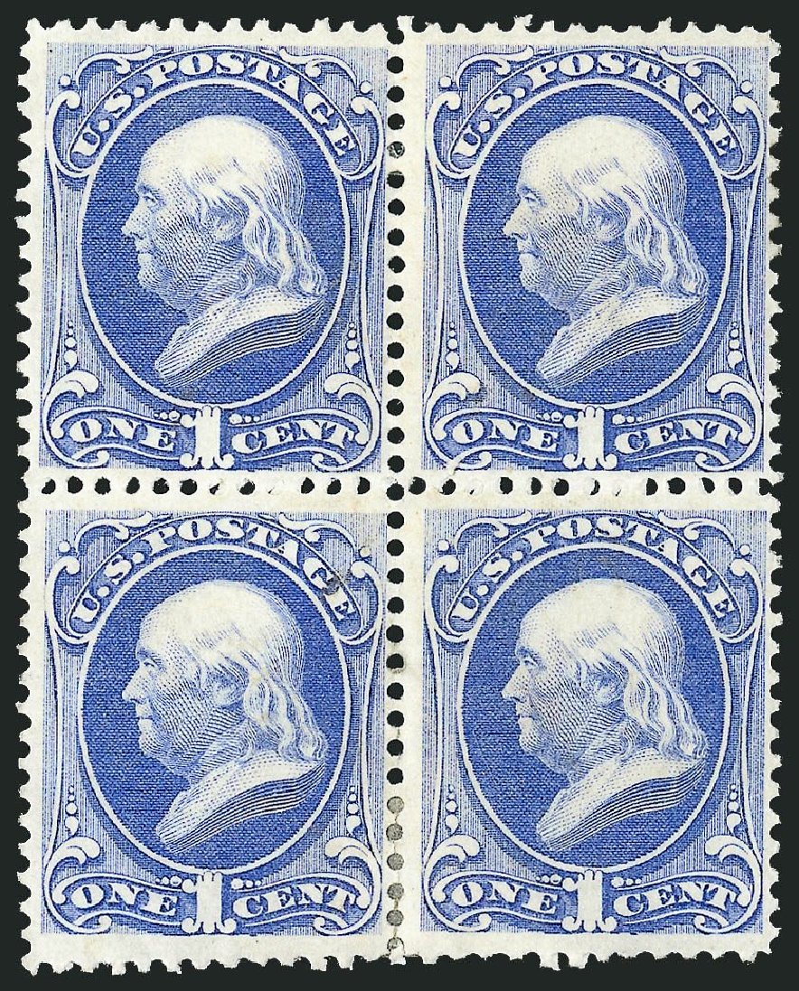 US Stamps Values Scott Catalogue #156 - 1873 1c Franklin Continental. Robert Siegel Auction Galleries, Mar 2014, Sale 1067, Lot 1156