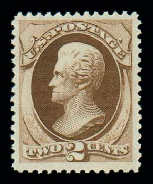 US Stamps Value Scott Catalogue # 157: 2c 1873 Jackson Continental. Matthew Bennett International, Dec 2007, Sale 325, Lot 1647