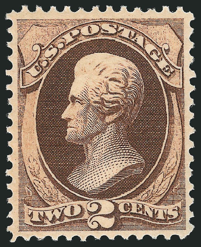 US Stamp Values Scott Cat. # 157: 2c 1873 Jackson Continental. Robert Siegel Auction Galleries, Mar 2011, Sale 1007, Lot 2347