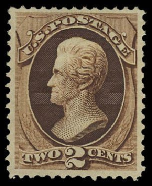 US Stamp Prices Scott Cat. # 157 - 2c 1873 Jackson Continental. Daniel Kelleher Auctions, Oct 2012, Sale 632, Lot 1068