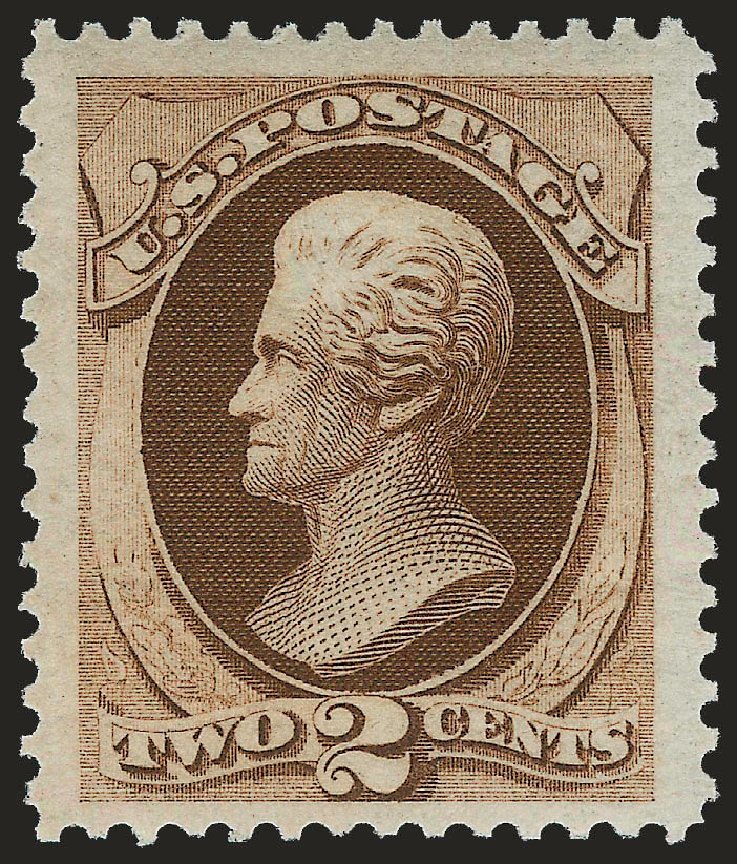 US Stamps Values Scott Catalog 157: 1873 2c Jackson Continental. Robert Siegel Auction Galleries, Apr 2010, Sale 984, Lot 484