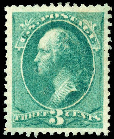 Price of US Stamp Scott Cat. #158 - 3c 1873 Washington Continental. Matthew Bennett International, Dec 2008, Sale 330, Lot 1648