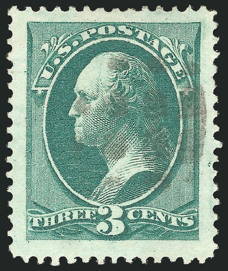 US Stamp Price Scott Cat. # 158 - 1873 3c Washington Continental. Robert Siegel Auction Galleries, Sep 2012, Sale 1027, Lot 68