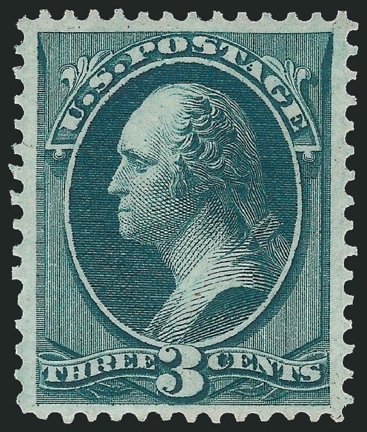 Value of US Stamp Scott # 158: 3c 1873 Washington Continental. Robert Siegel Auction Galleries, Dec 2014, Sale 1090, Lot 1328