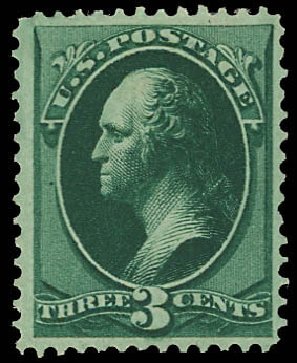 US Stamp Price Scott Cat. # 158: 3c 1873 Washington Continental. Daniel Kelleher Auctions, Jun 2012, Sale 630, Lot 1389