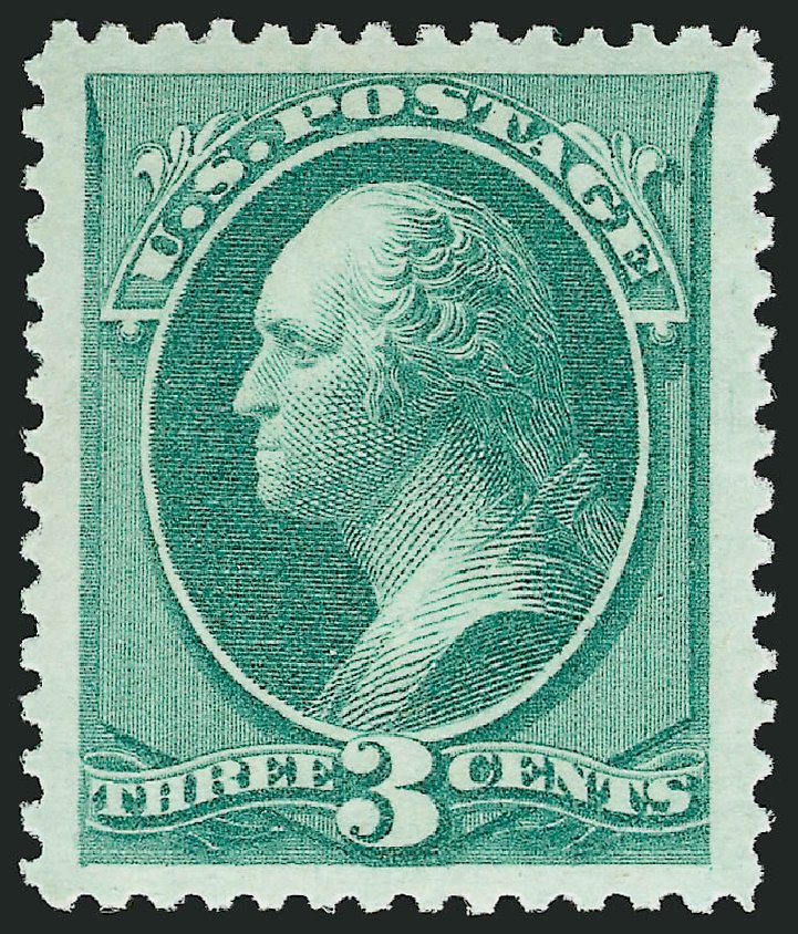 Prices of US Stamp Scott # 158 - 1873 3c Washington Continental. Robert Siegel Auction Galleries, Dec 2009, Sale 982, Lot 5459