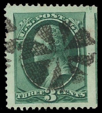 Cost of US Stamp Scott Cat. 158: 3c 1873 Washington Continental. Daniel Kelleher Auctions, Jun 2012, Sale 630, Lot 1391
