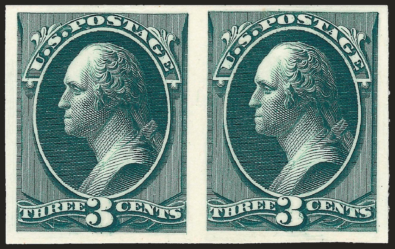 Values of US Stamps Scott Cat. # 158: 3c 1873 Washington Continental. Robert Siegel Auction Galleries, Oct 2008, Sale 963, Lot 721