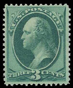 US Stamps Price Scott Cat. # 158: 1873 3c Washington Continental. Daniel Kelleher Auctions, Jan 2012, Sale 628, Lot 314