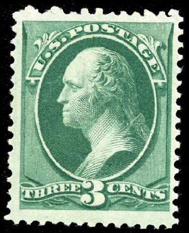 US Stamps Values Scott Catalog # 158 - 3c 1873 Washington Continental. Matthew Bennett International, Feb 2012, Sale 340, Lot 275