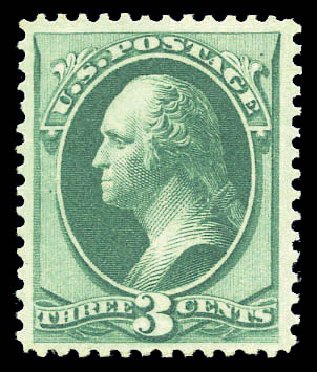Price of US Stamps Scott Catalog 158 - 3c 1873 Washington Continental. Matthew Bennett International, Sep 2010, Sale 333, Lot 3562