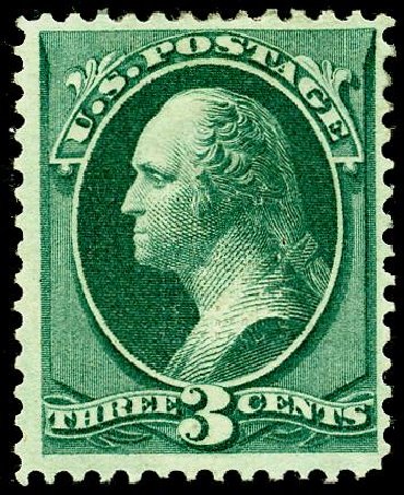 US Stamp Prices Scott # 158: 3c 1873 Washington Continental. Matthew Bennett International, May 2008, Sale 327, Lot 163