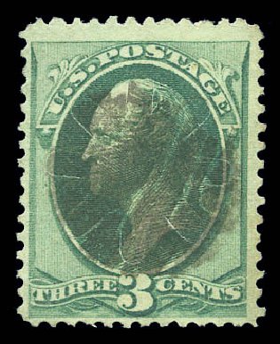 Values of US Stamp Scott Catalogue #158: 3c 1873 Washington Continental. Matthew Bennett International, Sep 2010, Sale 333, Lot 3563