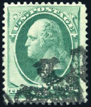 US Stamps Prices Scott Catalogue #158: 3c 1873 Washington Continental. Harmer-Schau Auction Galleries, Jun 2008, Sale 78, Lot 1383