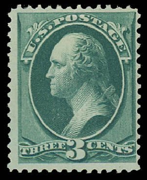 Price of US Stamps Scott Catalog #158 - 3c 1873 Washington Continental. Daniel Kelleher Auctions, Aug 2012, Sale 631, Lot 853