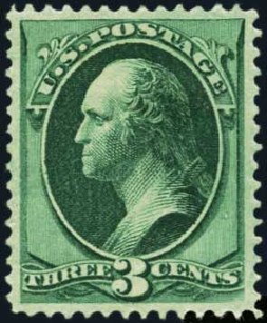 US Stamps Value Scott 158: 1873 3c Washington Continental. Harmer-Schau Auction Galleries, Aug 2012, Sale 94, Lot 1256