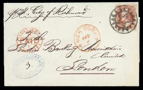 Prices of US Stamps Scott Cat. #159 - 1873 6c Lincoln Continental. Matthew Bennett International, Dec 2007, Sale 323, Lot 397
