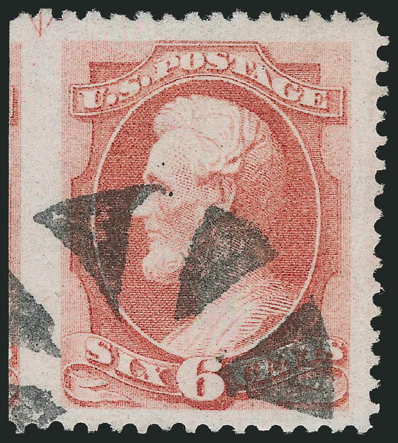 US Stamps Value Scott Catalog # 159: 6c 1873 Lincoln Continental. Robert Siegel Auction Galleries, Oct 2010, Sale 997, Lot 5577