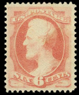 Values of US Stamp Scott Cat. 159 - 6c 1873 Lincoln Continental. Daniel Kelleher Auctions, Mar 2013, Sale 635, Lot 308