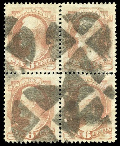 US Stamps Values Scott Cat. 159: 1873 6c Lincoln Continental. Matthew Bennett International, Mar 2011, Sale 335, Lot 119