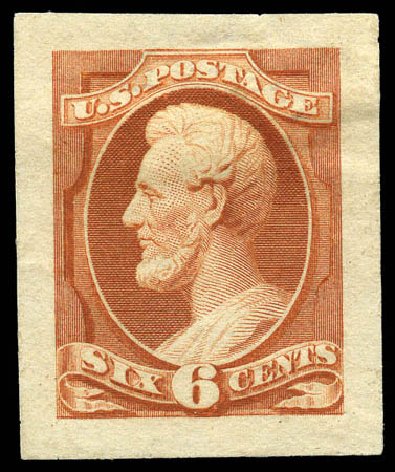 Value of US Stamp Scott Catalog # 159 - 1873 6c Lincoln Continental. Matthew Bennett International, Mar 2011, Sale 335, Lot 39