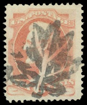 US Stamps Value Scott Catalog #159 - 1873 6c Lincoln Continental. Daniel Kelleher Auctions, Dec 2014, Sale 661, Lot 149