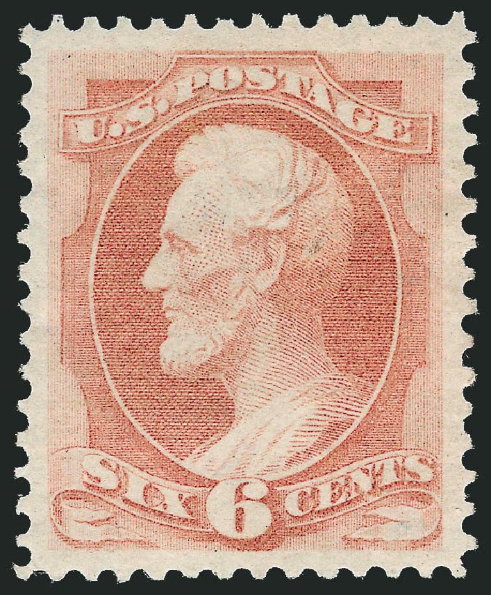 US Stamp Price Scott Cat. # 159 - 6c 1873 Lincoln Continental. Robert Siegel Auction Galleries, Nov 2013, Sale 1057, Lot 739