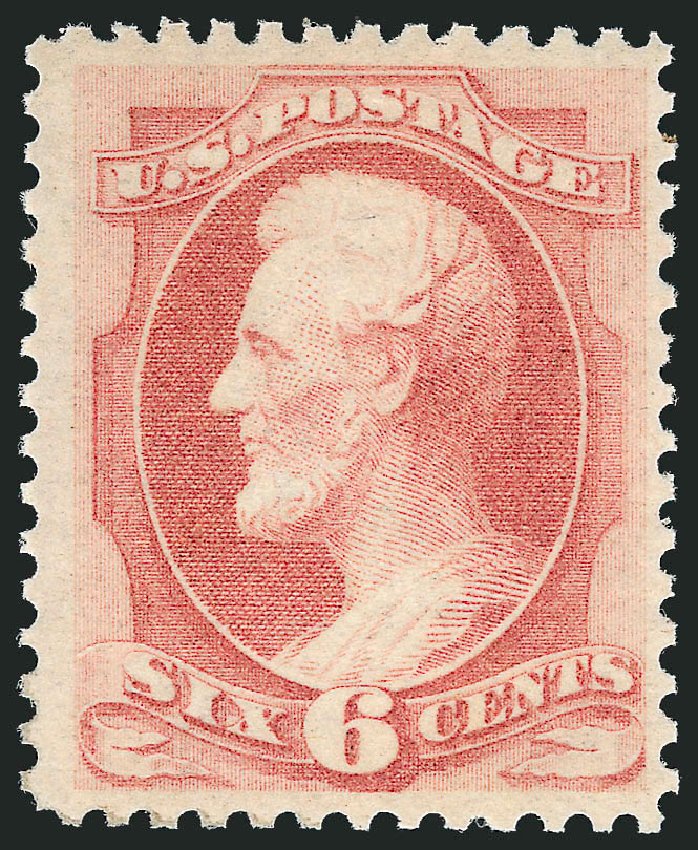 US Stamp Value Scott # 159 - 6c 1873 Lincoln Continental. Robert Siegel Auction Galleries, Feb 2010, Sale 983, Lot 109