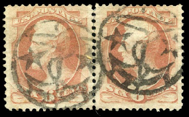 Values of US Stamp Scott 159: 6c 1873 Lincoln Continental. Matthew Bennett International, Mar 2011, Sale 335, Lot 110