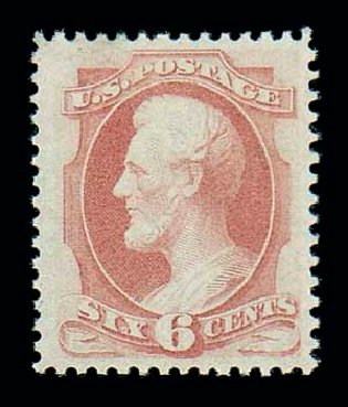 US Stamp Value Scott Catalogue # 159 - 1873 6c Lincoln Continental. Matthew Bennett International, Dec 2007, Sale 325, Lot 1651
