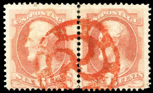 Cost of US Stamps Scott Catalogue # 159 - 6c 1873 Lincoln Continental. Matthew Bennett International, Dec 2008, Sale 330, Lot 1654
