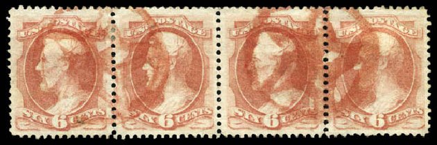 Values of US Stamp Scott Catalogue # 159 - 6c 1873 Lincoln Continental. Matthew Bennett International, Mar 2011, Sale 335, Lot 114